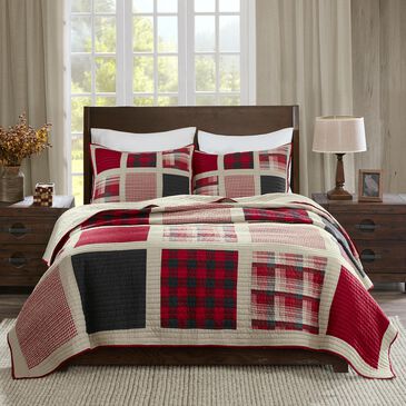 Hampton Park Huntington 3-Piece Full/Queen Oversized Quilt Mini Set in Red, , large