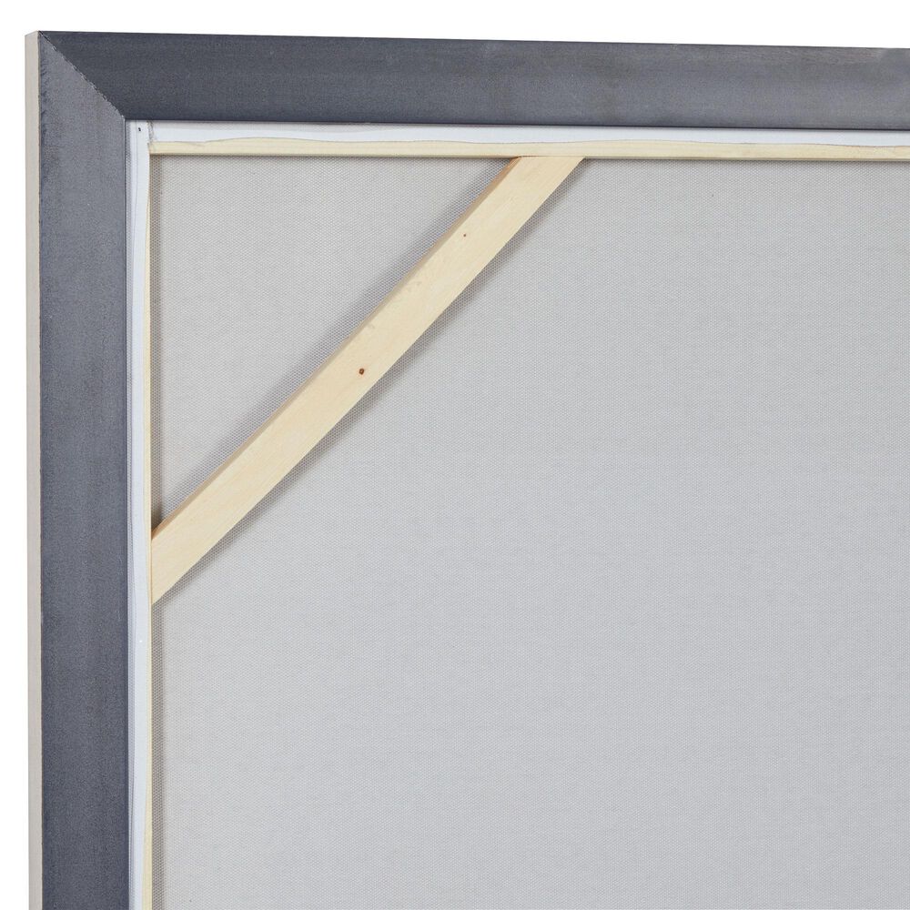CosmoLiving by Cosmopolitan 40&quot; x 30&quot; Abstract Wall Art in Silver, White, Gold and Gray, , large