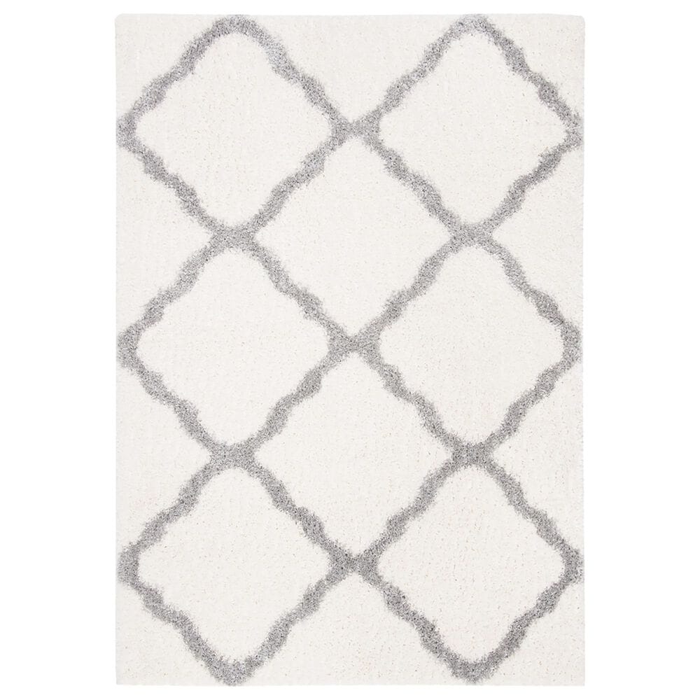 Safavieh Parma Shag PMA521A 3" x 5" Cream and Grey Area Rug, , large