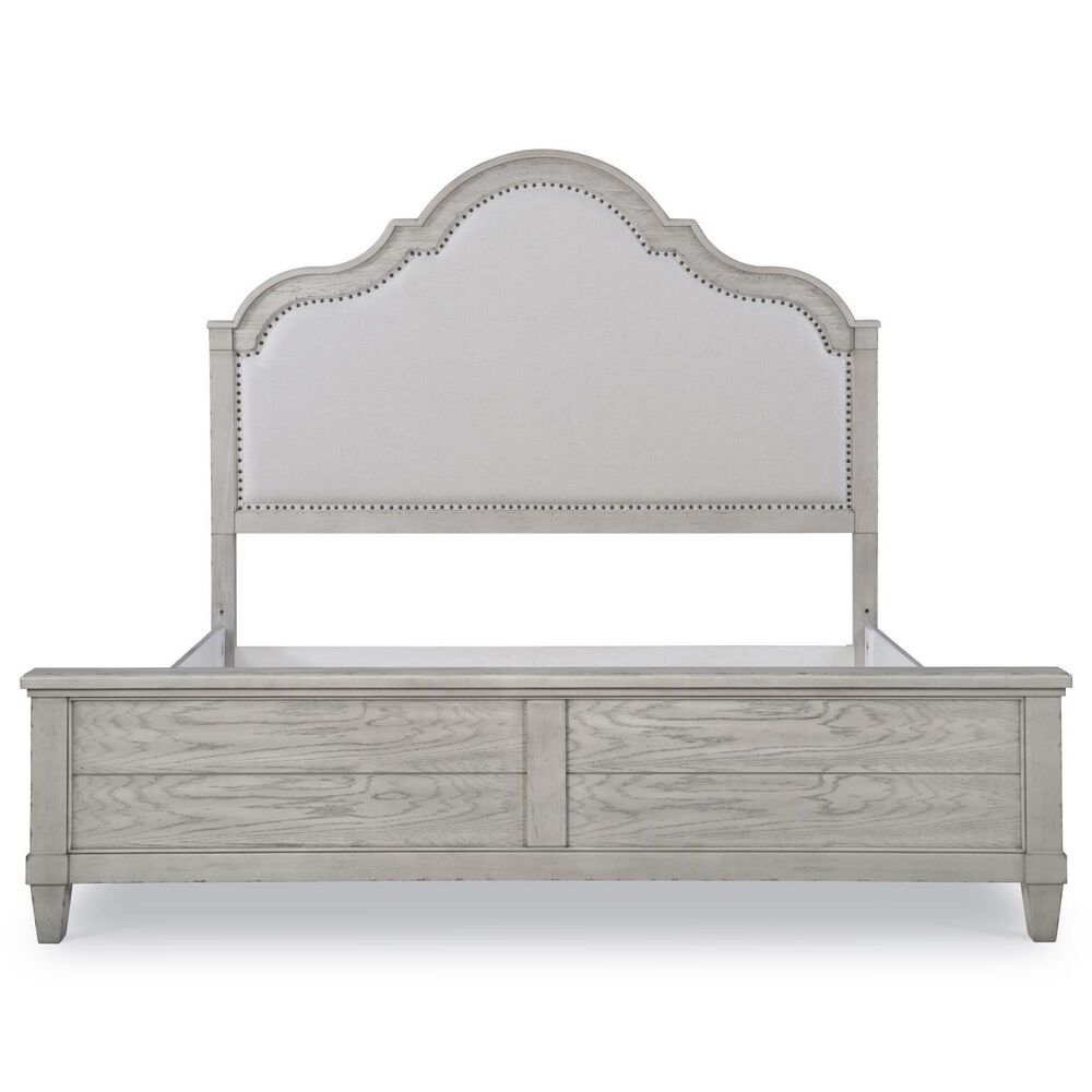 Legacy Classic Belhaven 4-Piece King Upholstered Panel Bedroom Set in Weathered Plank, , large