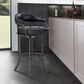 Blue River Edy Swivel 26" Counter Stool with Black Cushion in Mineral, , large