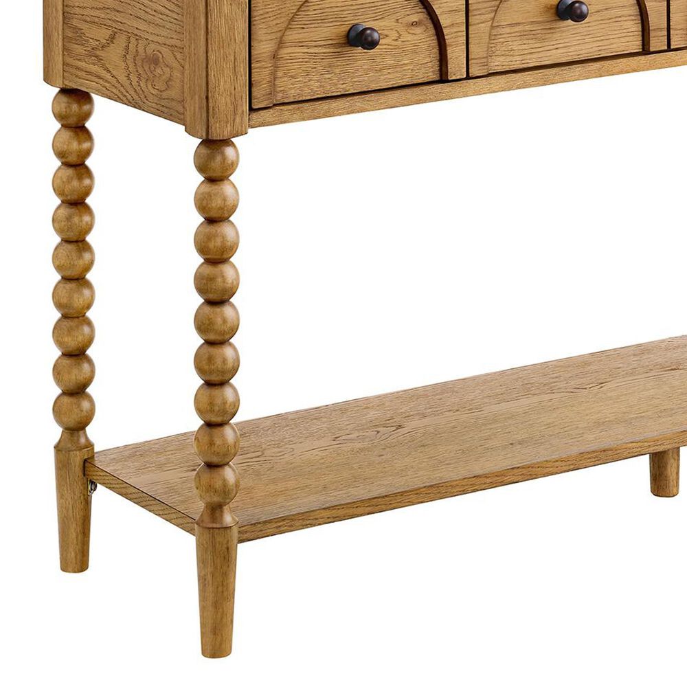 Forma &amp; Co Turn Wood Sofa Table with Spindle Legs in Prairie Oak, , large