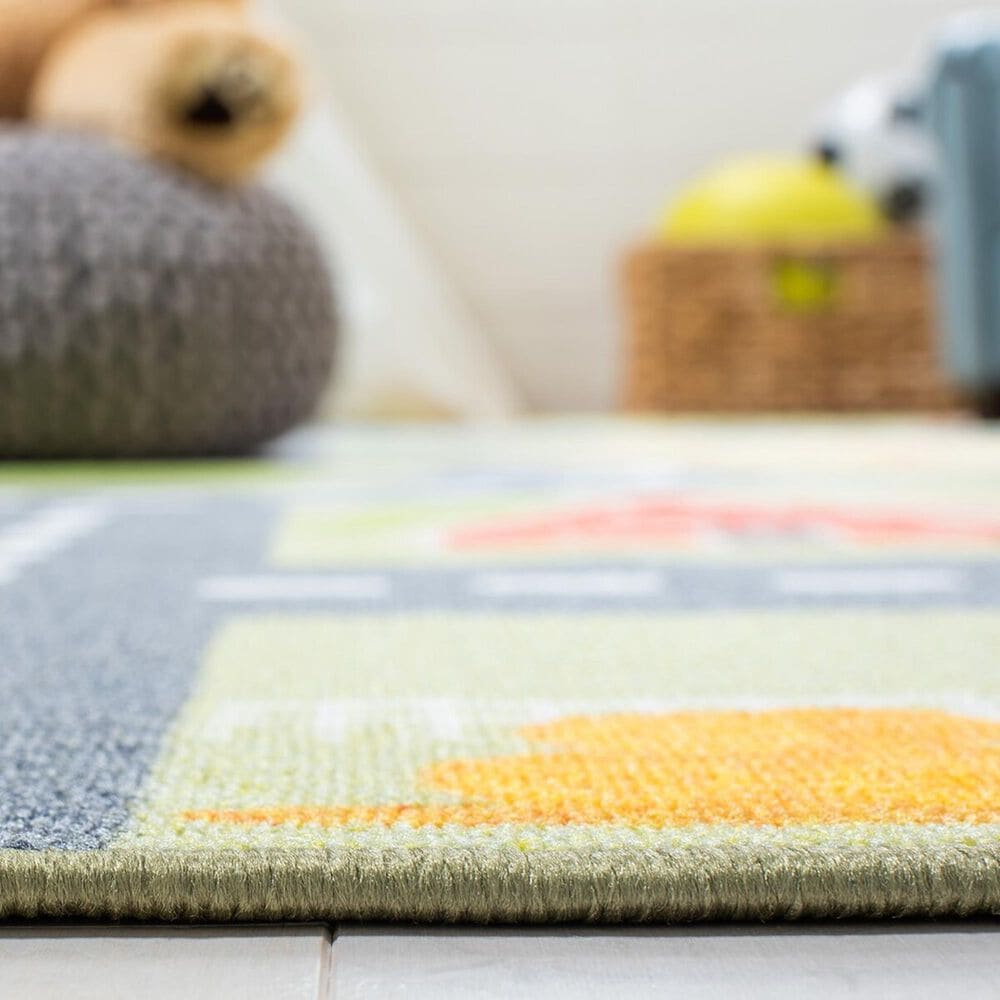 Safavieh Kids Playhouse 4&#39;4&quot; x 6&#39; Light Green and Dark Grey Rug, , large