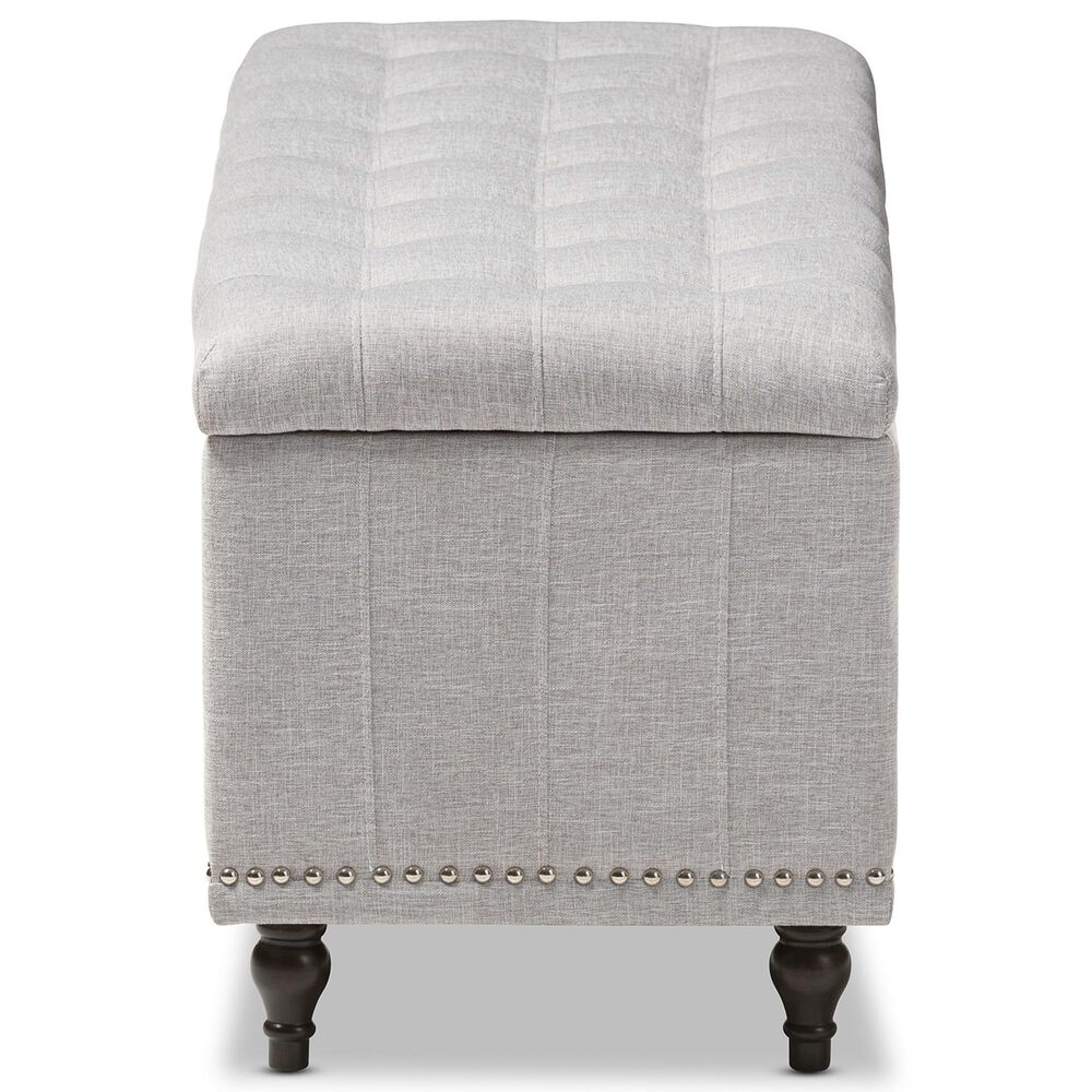 Baxton Studio Kaylee Storage Ottoman Bench in Grayish Beige, , large