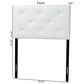 Baxton Studio Baltimore Twin Upholstered Headboard in White, , large