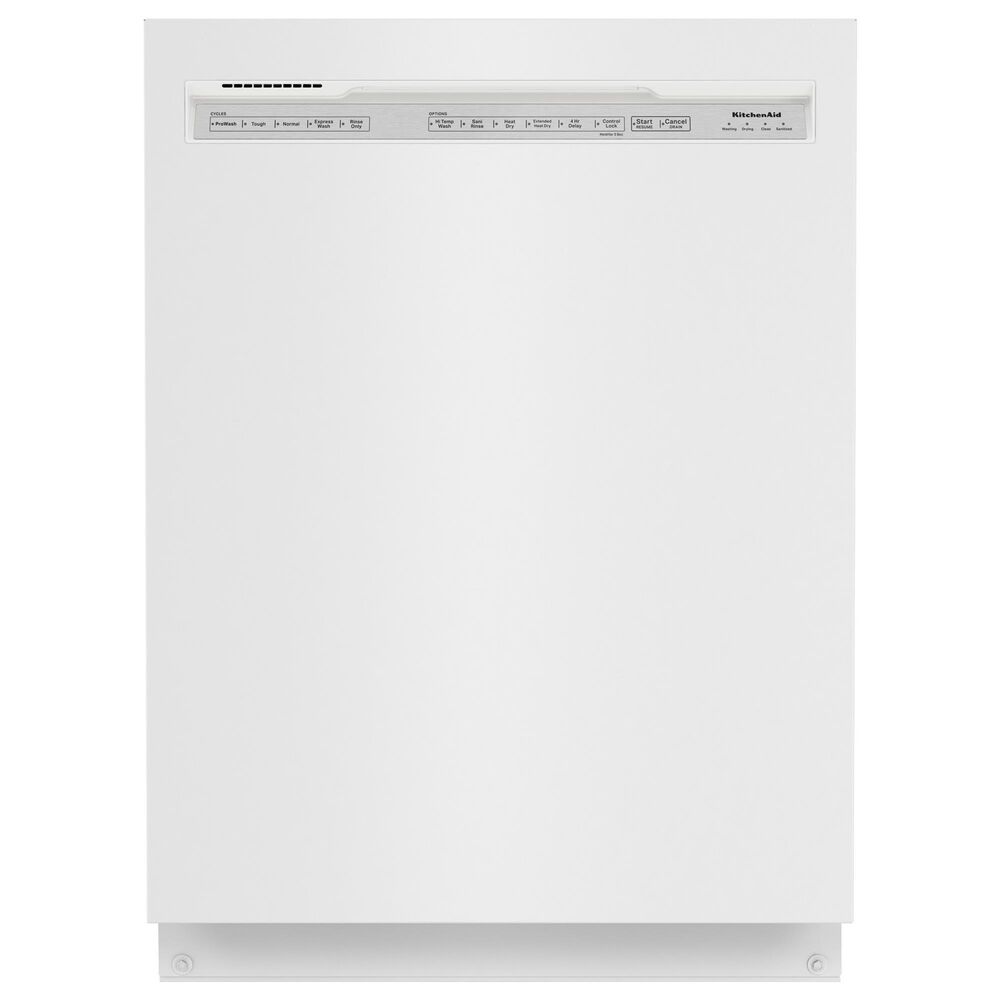 KitchenAid 24" Built-In Pocket Handle Dishwasher with 39 Decibel in White, , large