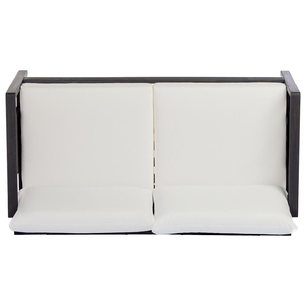 HOMLUX 2-Piece Outdoor Conversation Set with Cushions in White and Black, , large