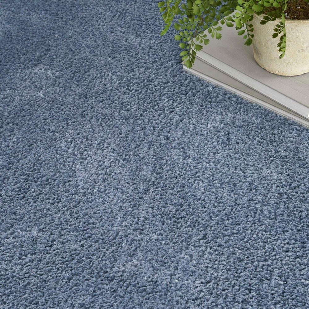 Nourison Dreamy Shag Solid 4&#39; x 6&#39; Light Blue Area Rug, , large