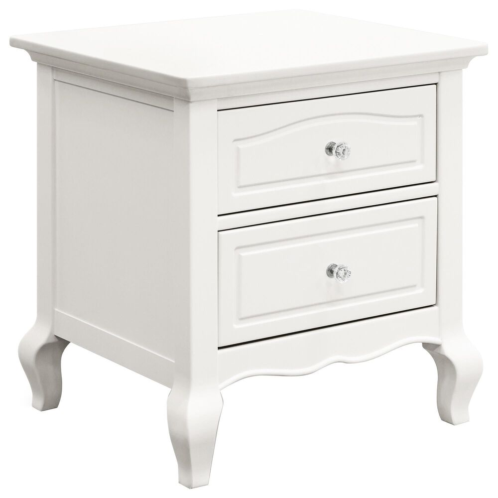 New Haus Mirabelle 2 Drawers Nightstand in Warm White, , large