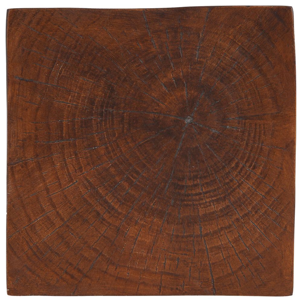 Hearth and Haven Tess Outdoor Twist-Shape Side Table in Dark Brown, , large