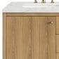 James Martin Vanities Hudson 60" Double Bathroom Vanity in Light Natural Oak with 3 cm Ethereal Noctis Quartz Top and Rectangular Sinks, , large