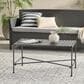 Hearth and Haven Luna Outdoor Metal Coffee Table with Lattice Top in Black, , large