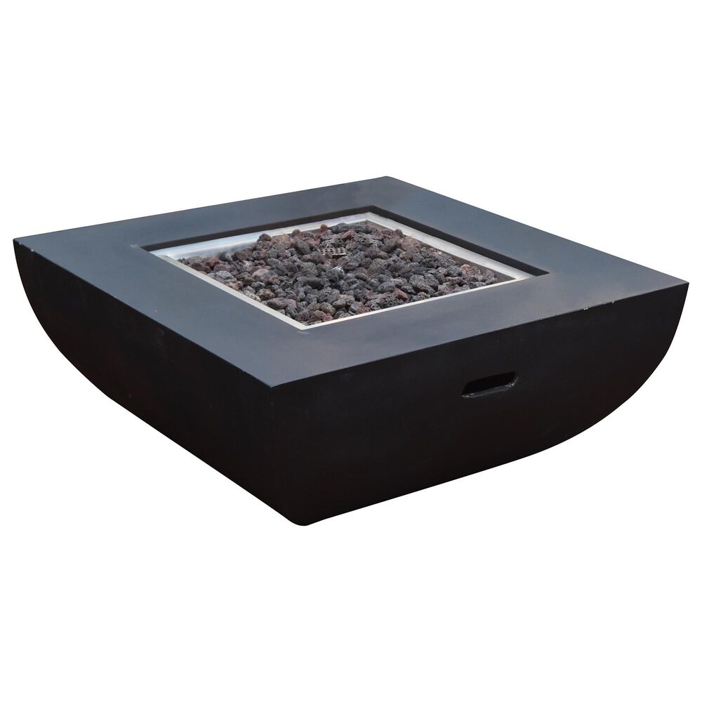Elementi Fire Aurora Square Natural Gas Fire Table in Black, , large
