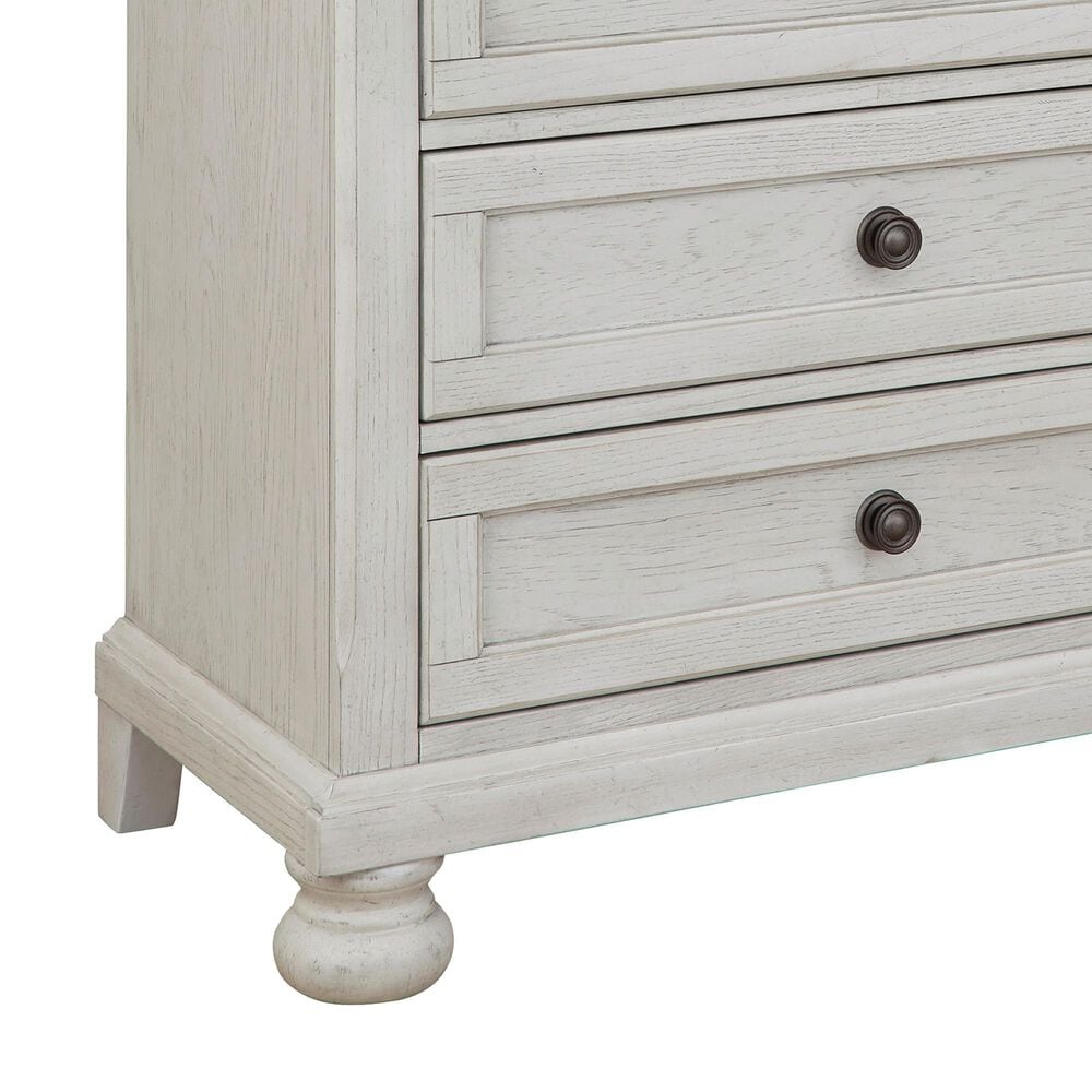 Ashley Robbinsdale 5 Drawer Single Knob Chest in Antique White, , large