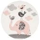 Safavieh Carousel CRK127 4" Round Pink and Ivory Kids  Area Rug, , large