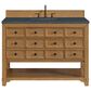 James Martin Vanities Malibu 48" Single Bathroom Vanity in Amber Birch with 3 cm Charcoal Soapstone Quartz Top and Rectangular Sink, , large