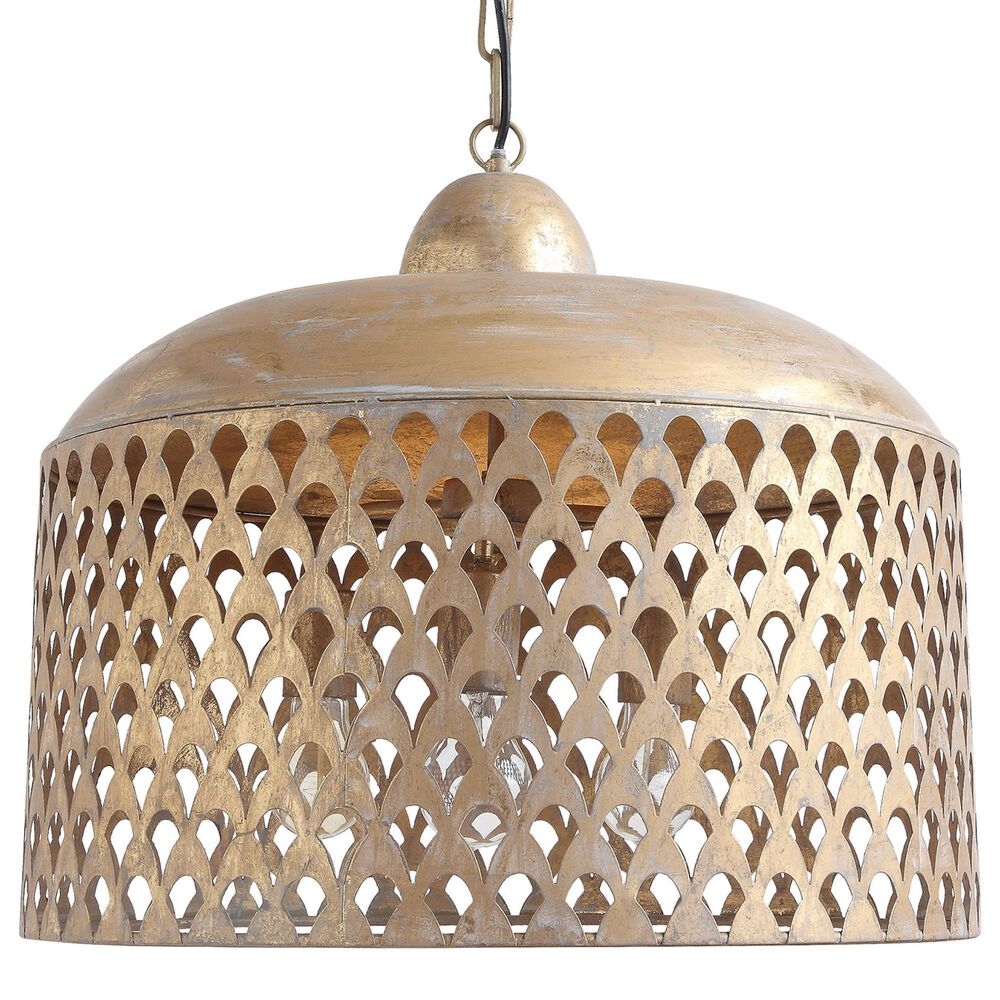 Creative Coop Stella 3-Light Pendant in Brushed Gold, , large