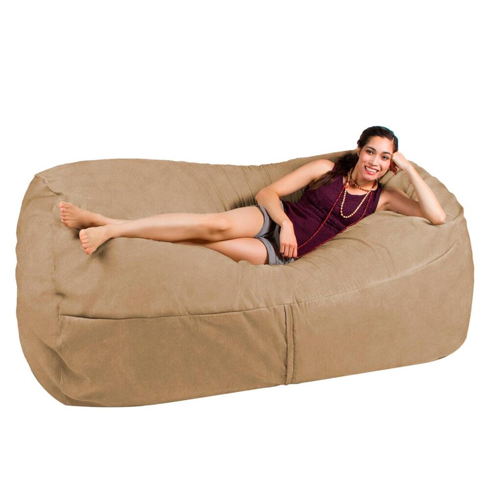 Jaxx 7&#39; Giant Bean Bag Sofa in Camel, , large