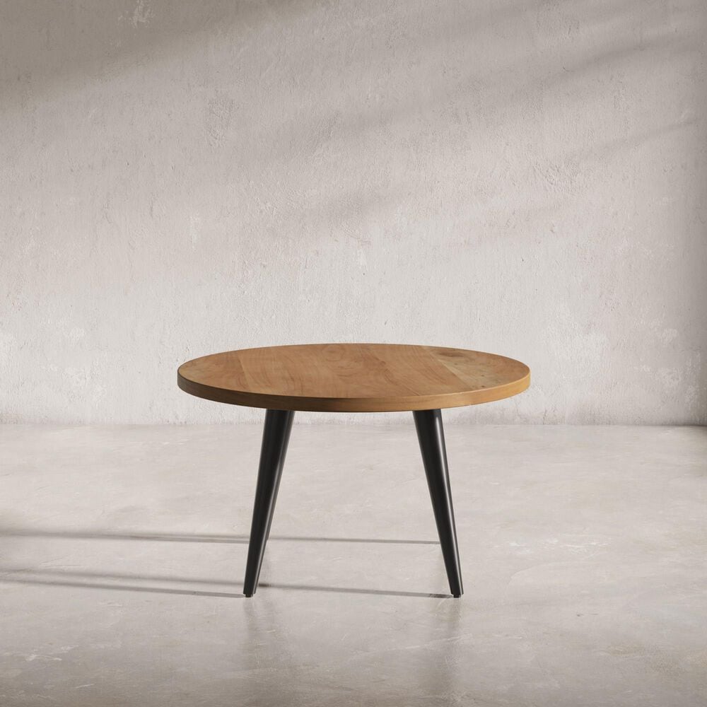 Waltham Prelude Round Cocktail Table in Suede, , large
