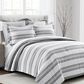 Triangle Home Fashions Farmhouse Yarn Dyed 5-Piece King Comforter Set in Gray and White, , large