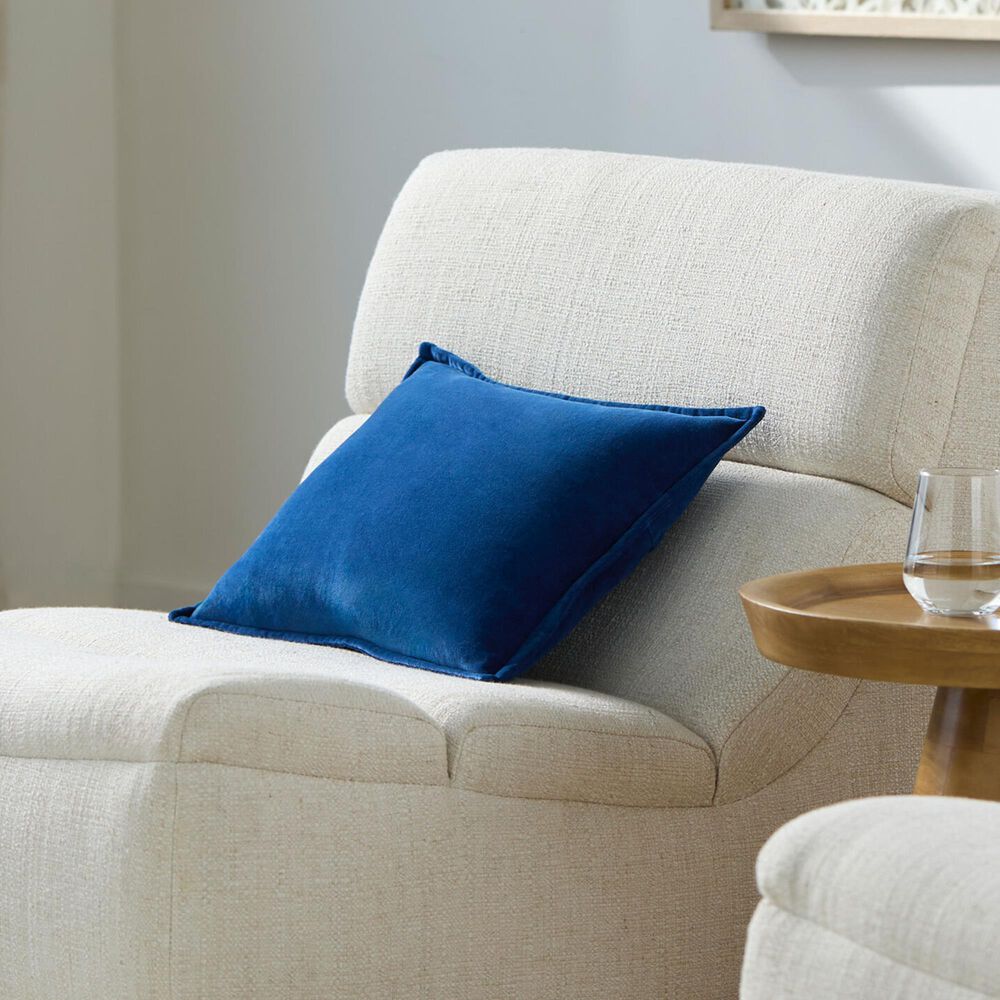 Surya 20&quot; Square Throw Pillow in Dark Blue, , large