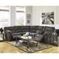 Ashley Tambo 2-Piece Manual Reclining Curved Sectional in Gray, , large