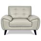 Chateau d"Ax Stationary Leather Sofa and Chair Set in Beige, , large