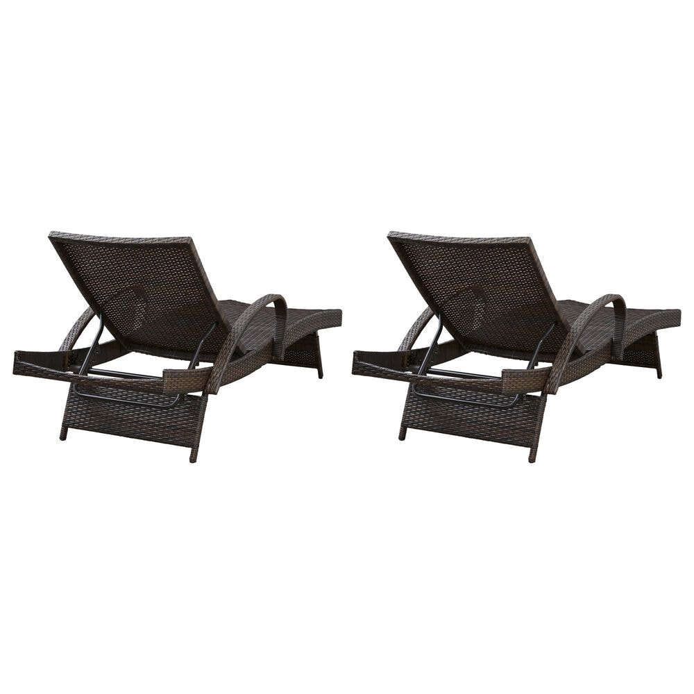 Ashley Kantana Patio Chaise Lounge in Brown &#40;Set of 2&#41;, , large