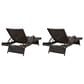 Ashley Kantana Patio Chaise Lounge in Brown (Set of 2), , large