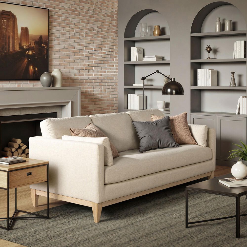 Jennifer Taylor Home Knox Stationary Sofa in Flax White, , large