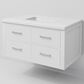 Lexora Home Castor 36" Single Bathroom Vanity in White with 2 cm White Cultured Marble Top and Rectangular Sink, , large