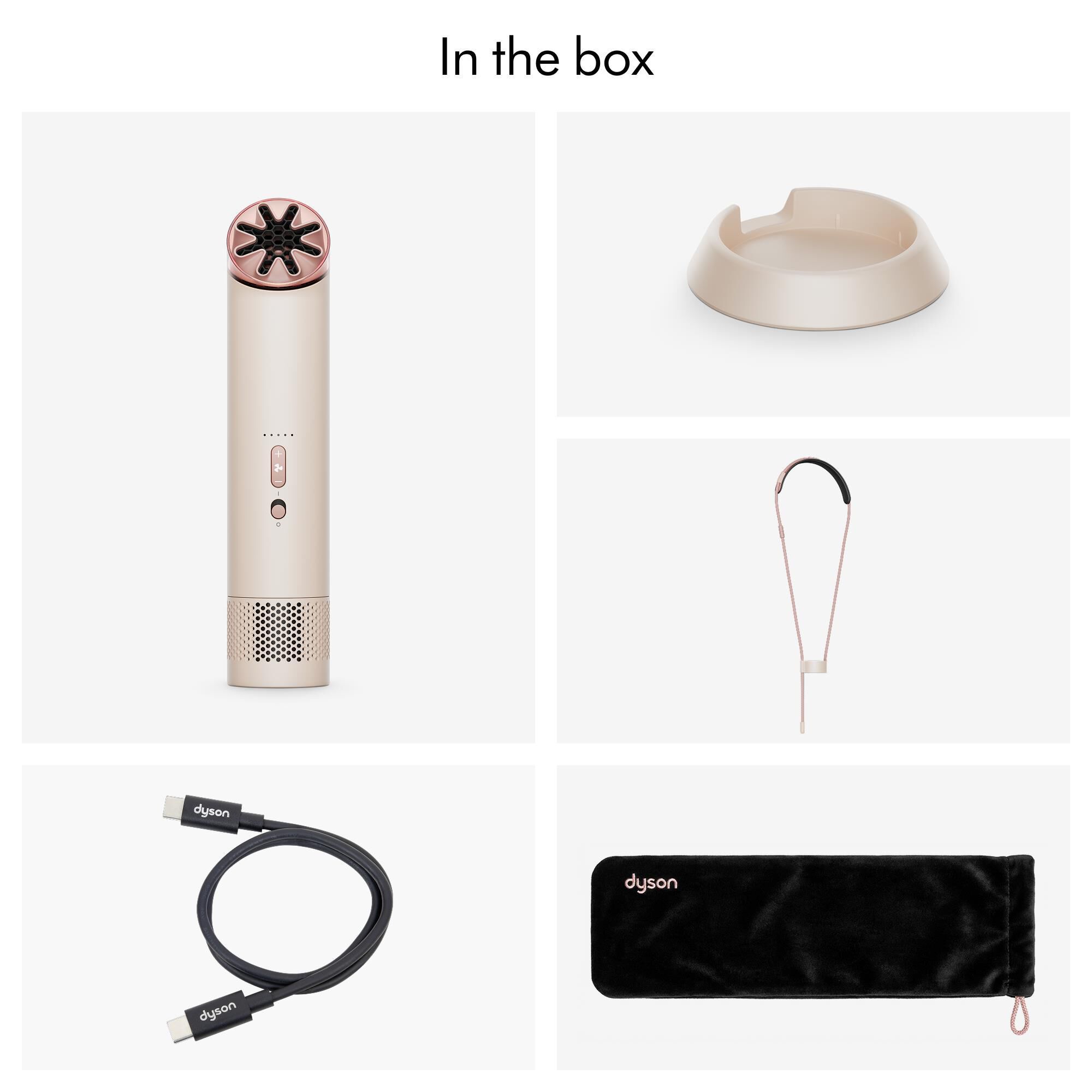 Dyson HushJet Mini Cool Fan in Stone/Blush