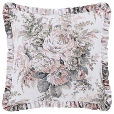 J. Queen New York Estelle 16" Square Throw Pillow in Blush and Cream, , large