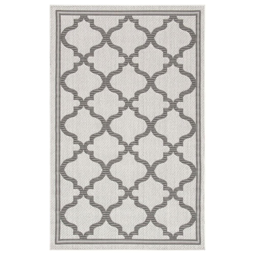 Safavieh Bermuda 4" x 6" Ivory and Grey Indoor/Outdoor Area Performance Rug, , large