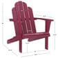 Linon Home Decor Adirondack Patio Chair in Red, , large