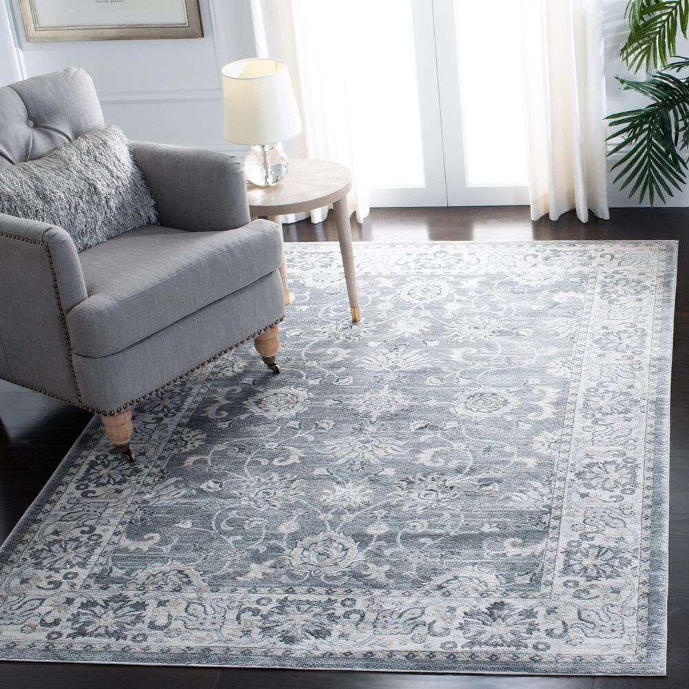 Safavieh Isabella ISA940F 5&#39;3&quot; x 7&#39;6&quot; Gray and Cream Area Rug, , large