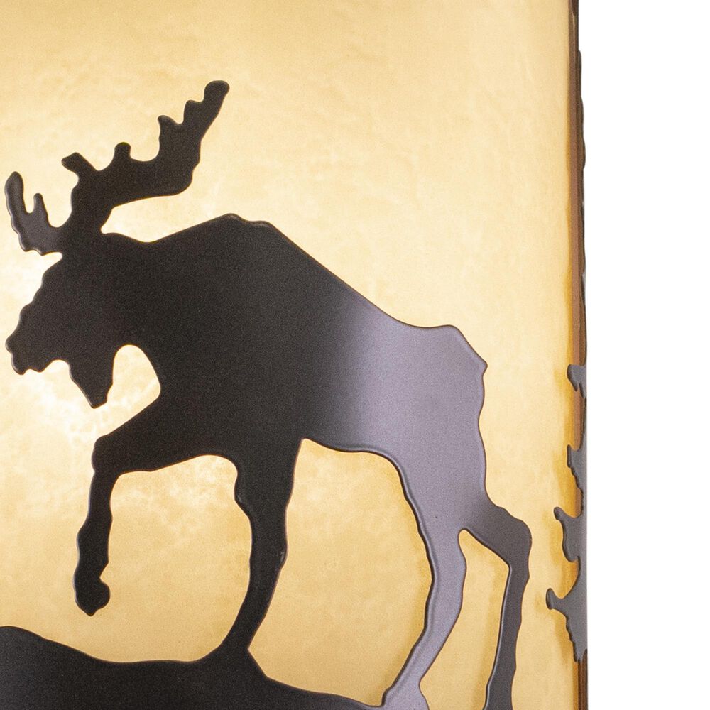 Vaxcel Yellowstone 1-Light Moose Wall Sconce in Burnished Bronze, , large