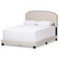 Baxton Studio Lexi King Panel Bed in Light Beige, , large
