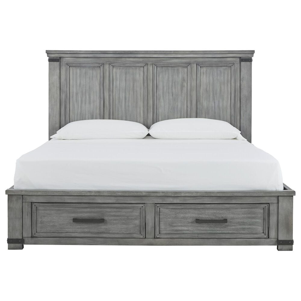 Ashley Russelyn King Storage Bed in Gray, , large