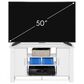 HOMLUX 42.1" Modern TV Stand Entertainment Center with 2-Door in White, , large