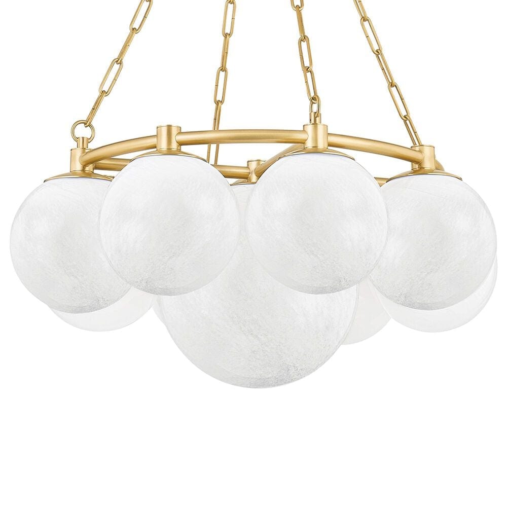 Hudson Valley Lighting Thornwood 9-Light Chandelier in Aged Brass, , large