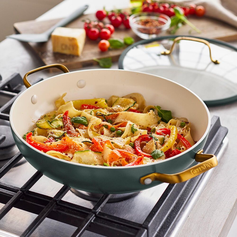 Green Pan Reserve Pro 11" Ceramic Nonstick Everyday Pan with Lid in Spruce, , large