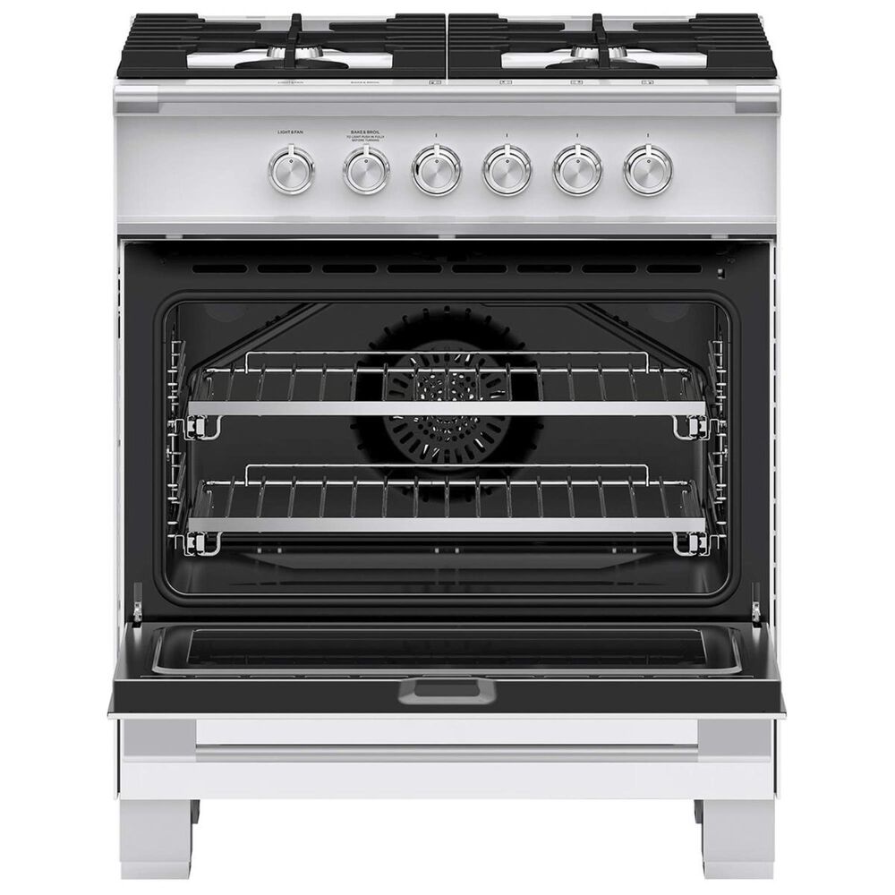 Fisher &amp; Paykel 30&quot; Freestanding Classic Gas Range in White, , large