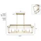 Hunter Laurel Ridge 6-Light Linear Chandelier in Alturas Gold, , large