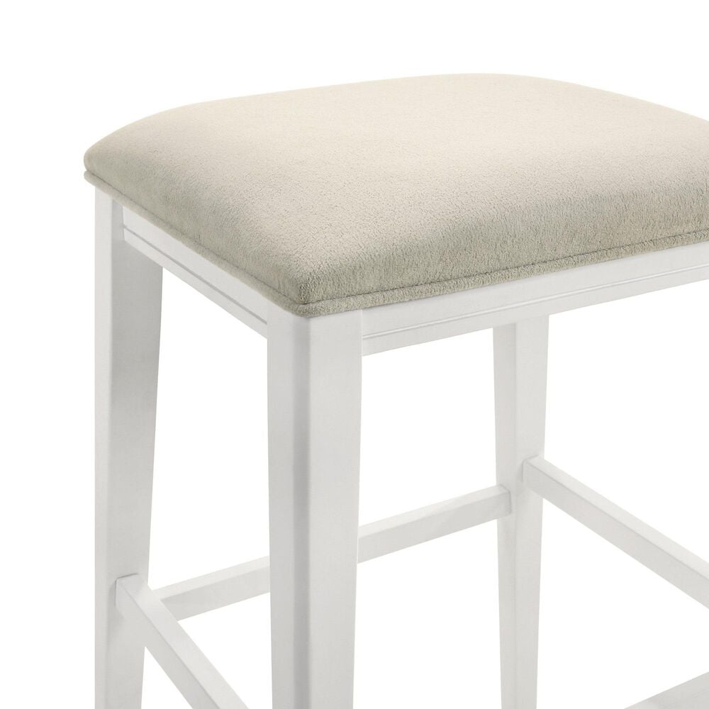 Armen Living Jane Counter Height Stool in White, , large