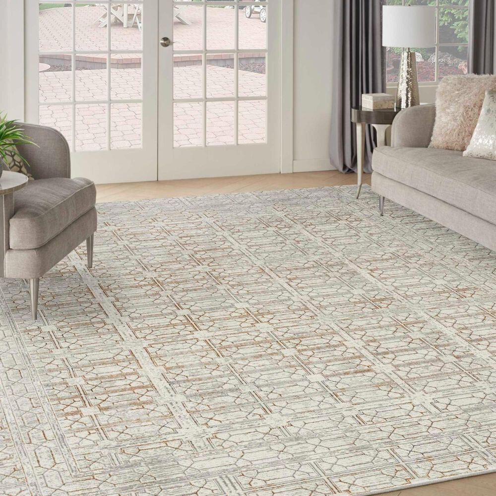 Nourison Desire Ivory and Beige 9&#39; x 12&#39; Area Rug, , large