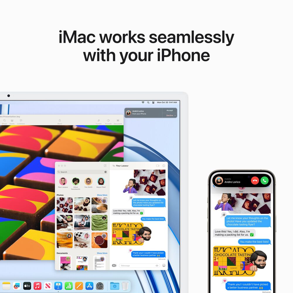 Apple 24-inch iMac with Retina 4.5K display: Apple M3 chip with 8 core CPU and 10 core GPU, 512GB SSD - Silver, , large