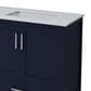 Lexora Home Jacques 72" Double Bathroom Vanity in Navy Blue with 2 cm White Quartz Top and Rectangular Sinks, , large
