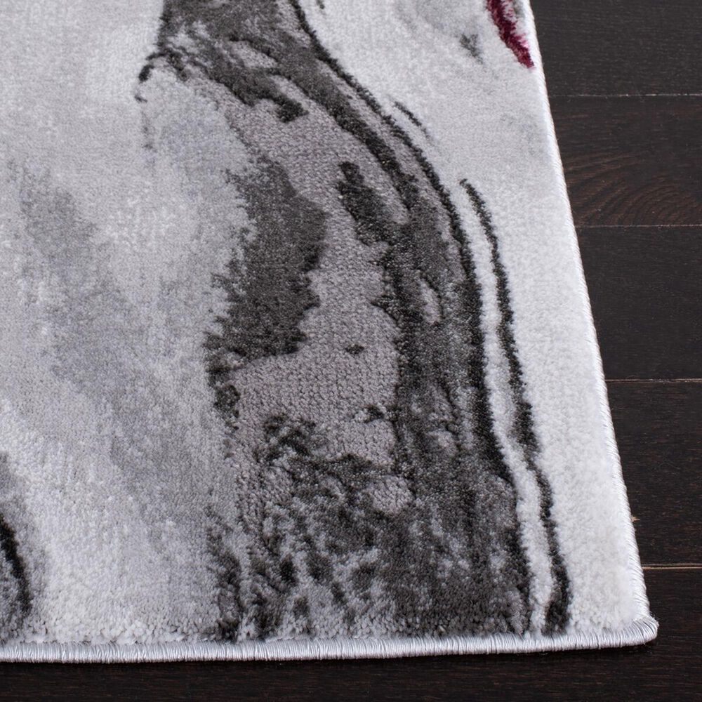 Safavieh Craft CFT819S 6&#39;7&quot; Square Grey and Wine Area Rug, , large
