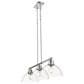 Golden Lighting Duncan 3-Light Pendant with Clear Shade in Chrome, , large